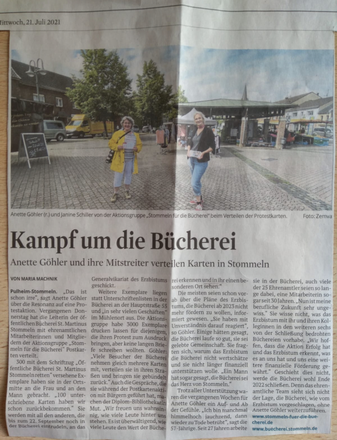 Verteilung der Postkarten